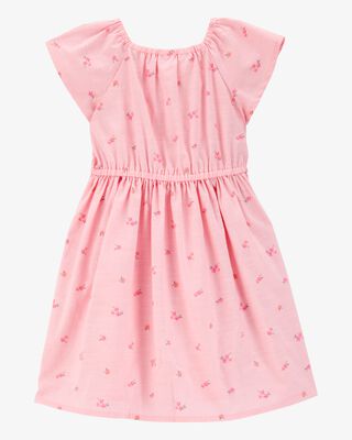 Product image 2 of Toddler Short-Sleeve Floral-Print  Maxi Dress - Pink
