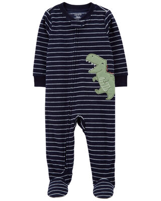 Baby Monster Fleece Zip-Up Footie Sleep & Play Pajamas - Carter