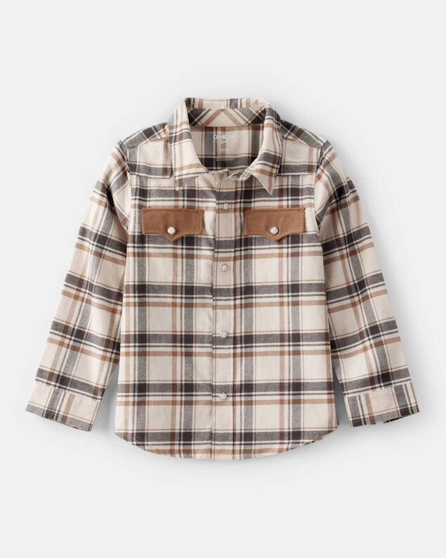 Product image 1 of Toddler Boy Western Plaid Cotton Long-Sleeve Button-Down