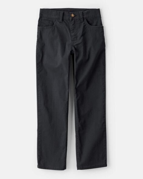 boys cotton chino pants - black