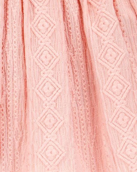 Product image 4 of Baby 2-Piece Butterfly Short-Sleeve Top & Crochet Skort Set - Pink/Ivory
