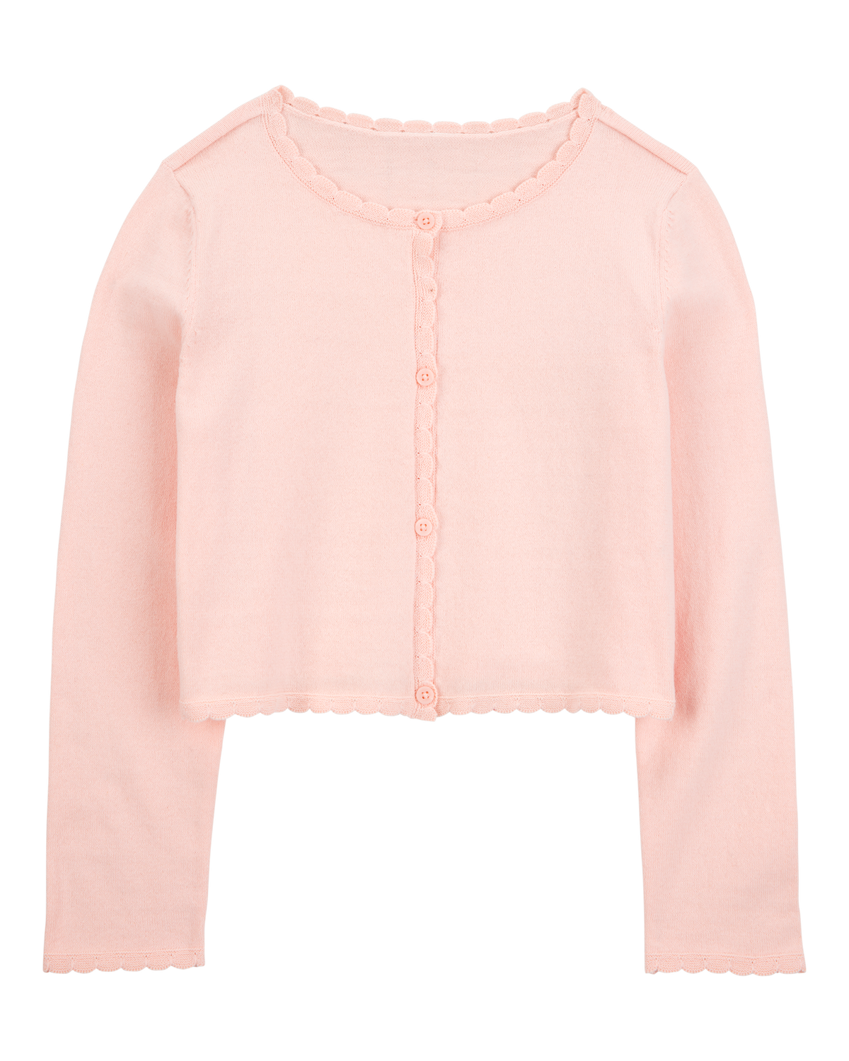 Kid Scalloped Trim Cardigan Sweater - Pink - Carter's | Carter's
