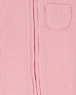 Product image 2 of Baby Floral 2-Way Zip Thermal Textured Sleep & Play Pajamas