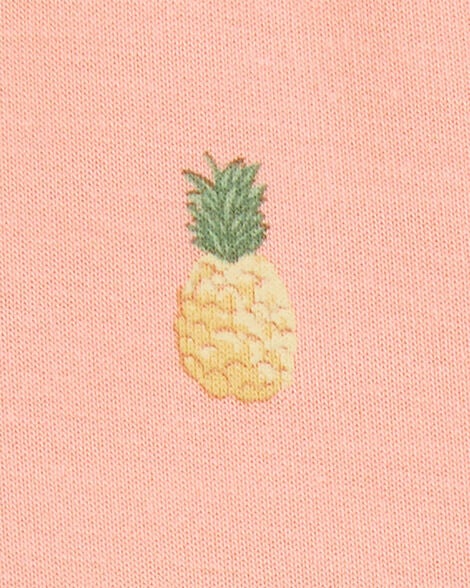  Product image 3 of Baby Pineapple Print PurelySoft Bodysuit Dress - Coral