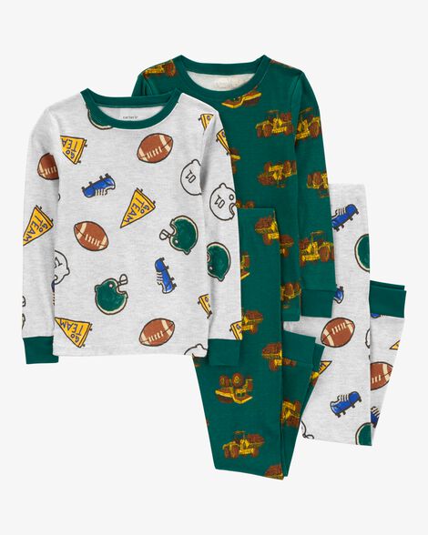  Product image 1 of Kid 4-Piece Sports 100% Snug Fit Cotton Pajamas