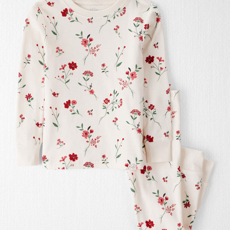 Toddler Girl 2-Piece Organic Cotton Pajamas in Rosethorn Hollow
