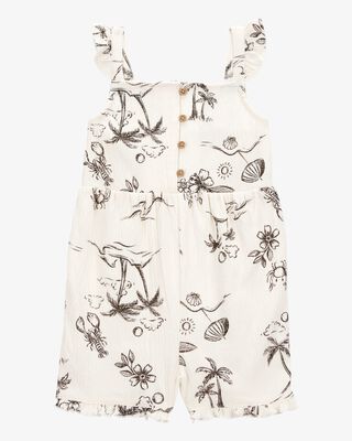 Product image 1 of Toddler Tropical Print Flutter Romper