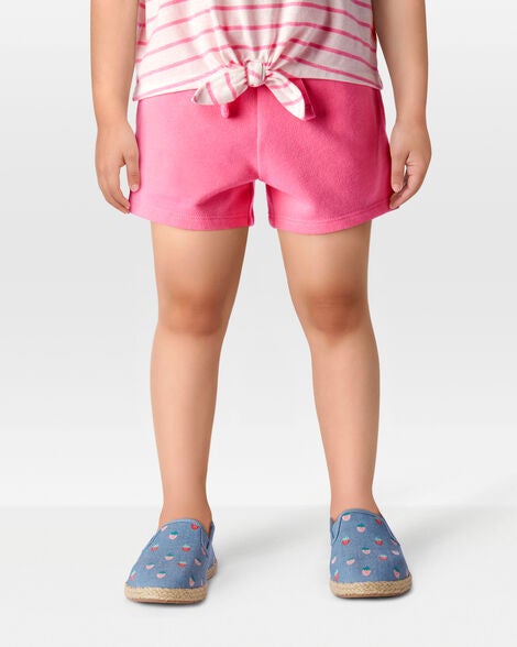  Product image 2 of Toddler Pull-On French Terry Shorts - Pink