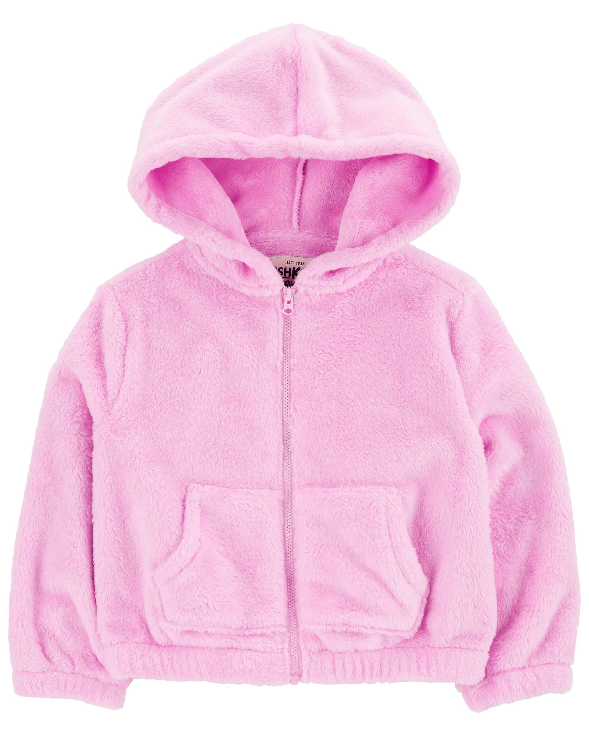 Toddler Velour Zip Up Jacket Pink