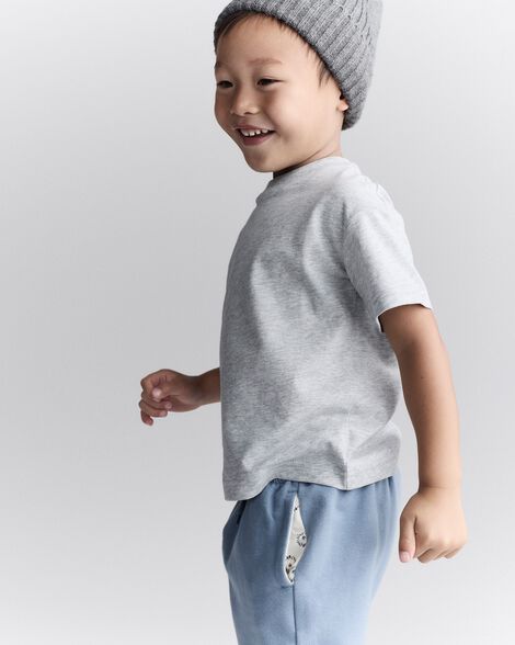 Toddler Short-Sleeve Relaxed Tee - Heather Grey