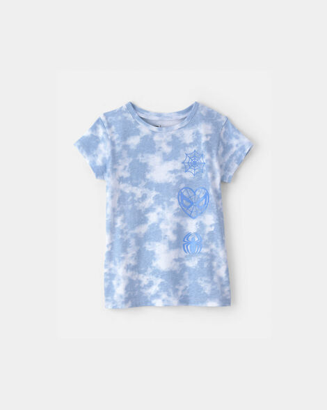 toddler girl ©marvel spider-man graphic tee - blue