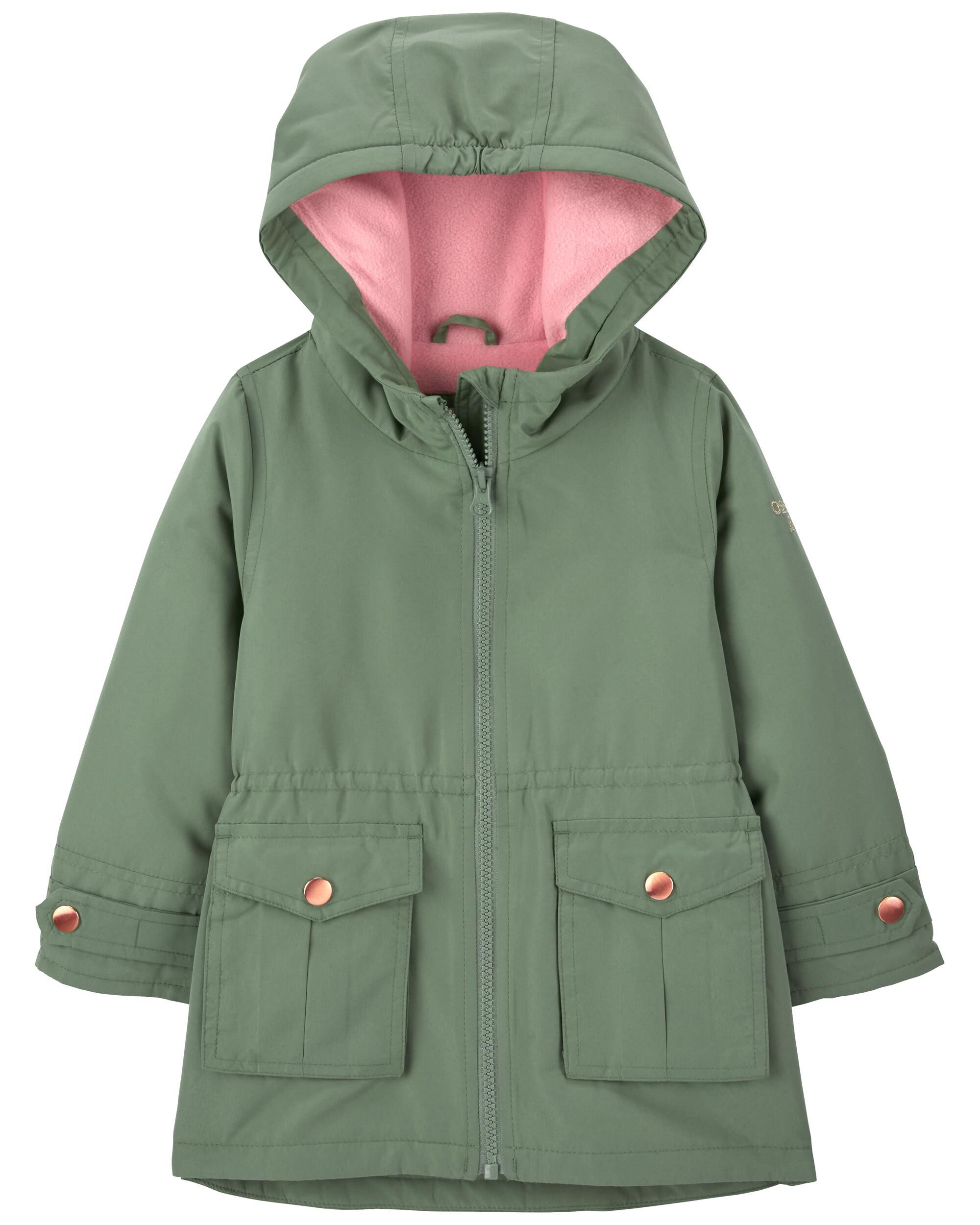 Quilted raincoat with hood shop