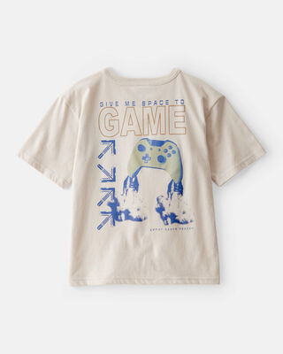 Product image 2 of Kid Galactic Gamer Short-Sleeve Graphic Tee - Cream