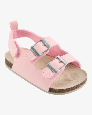 Product image 1 of Baby Buckle Faux Cork Sandals - Pink