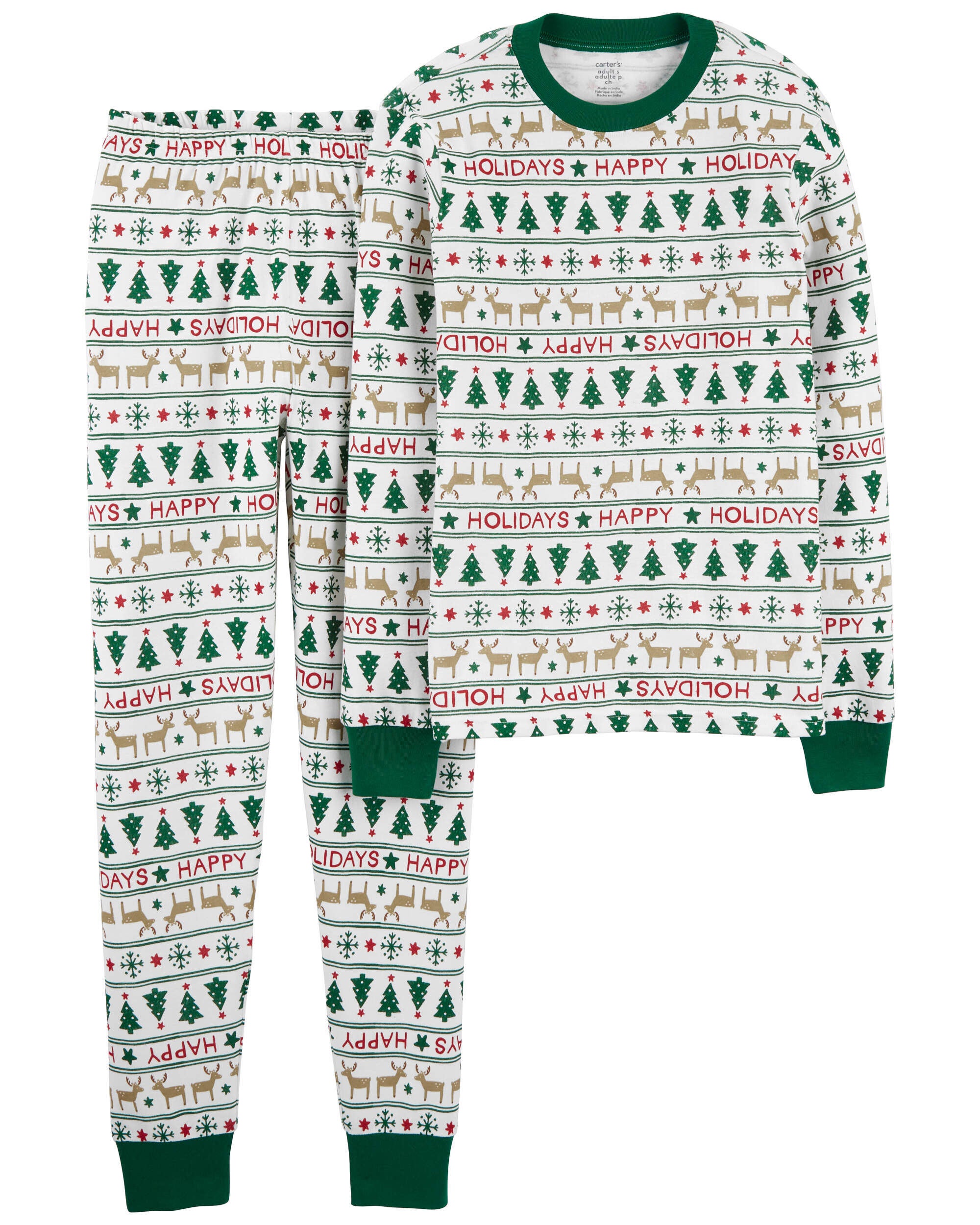 Adult 2 Piece Fair Isle 100 Snug Fit Cotton Pajamas Carter s Carter s