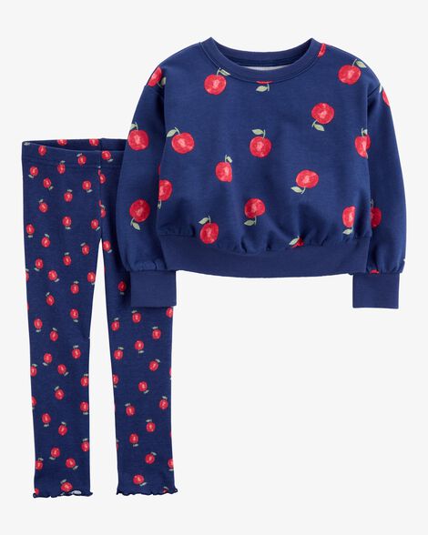  Product image 1 of Toddler 2-Piece Apple Sweatshirt & Pant Set