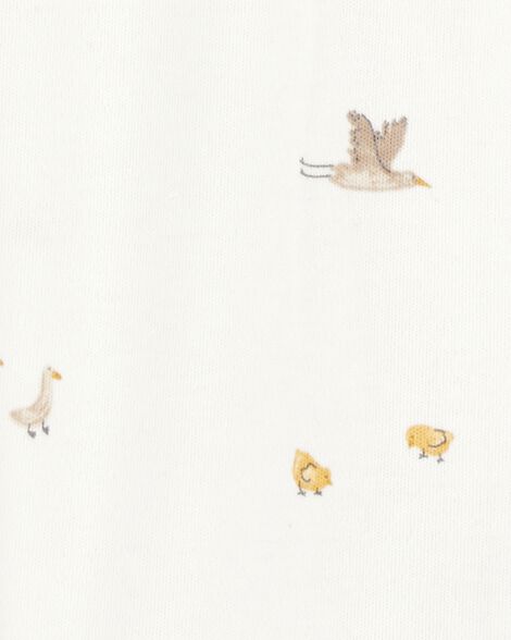  Product image 2 of Baby Mini Bird Print 2-Way Zip Cotton Sleep & Play Pajamas