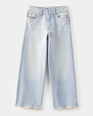 Product image 1 of Kid High Rise Baggy Wide Leg Jeans - Lily Light Denim Wash