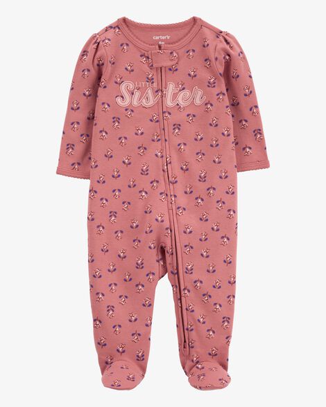  Product image 1 of Baby Little Sister 2-Way Zip Cotton Sleep & Play Pajamas