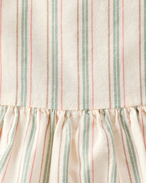  Product image 4 of Baby Striped Sunsuit Made with Organic Cotton and Linen Blend