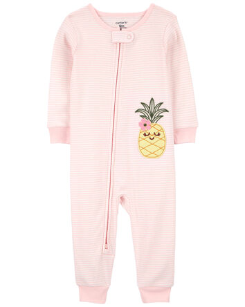 Baby 1-Piece Pineapple 100% Snug Fit Cotton Footless Pajamas