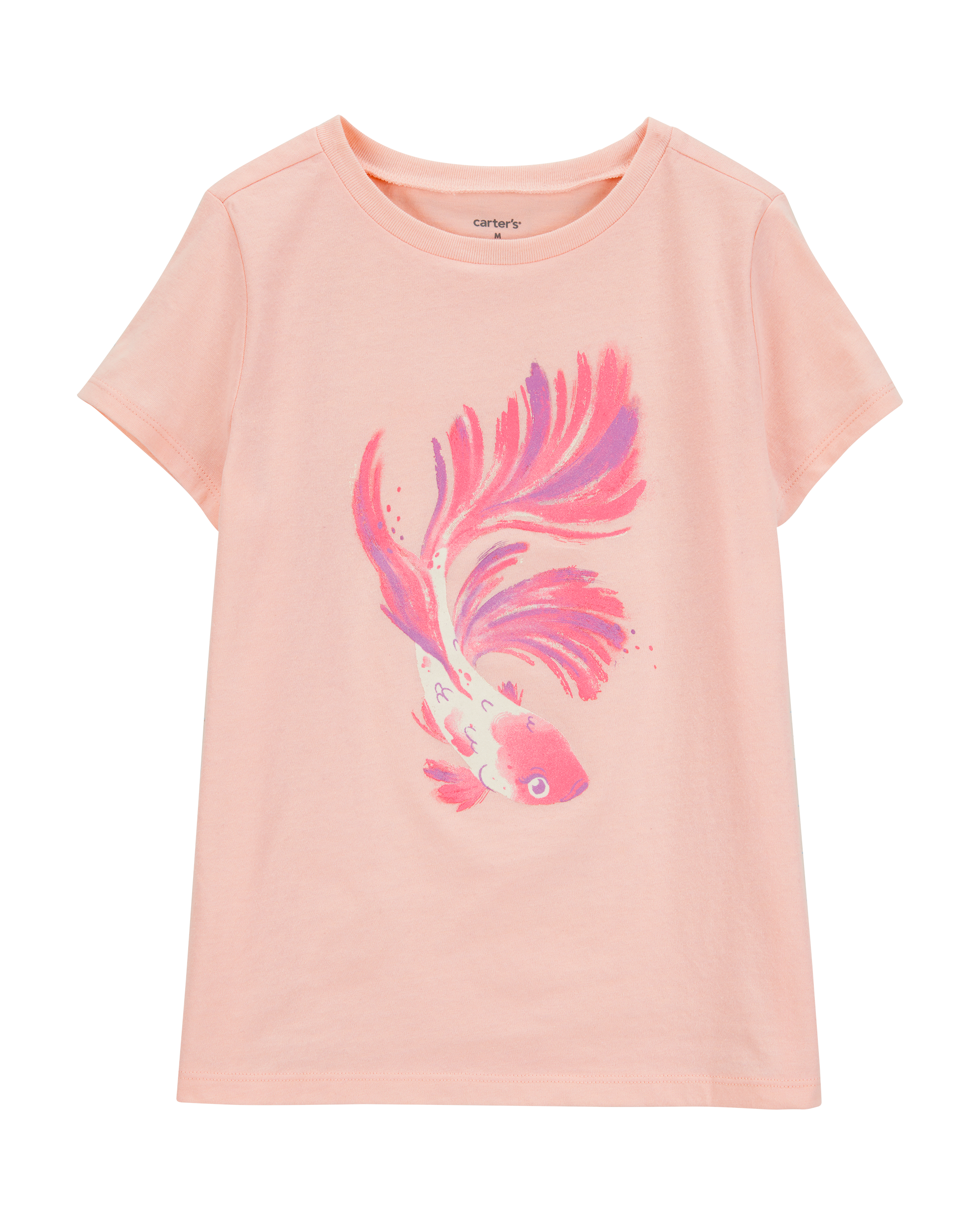 Girls Fish Short-Sleeve Graphic Tee - Orange