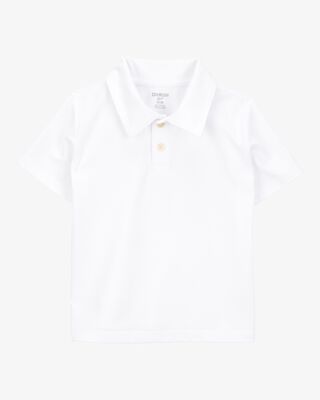 Product image 1 of Toddler Active Uniform Polo Shirt in Moisture Wicking BeCool™ Fabric - White