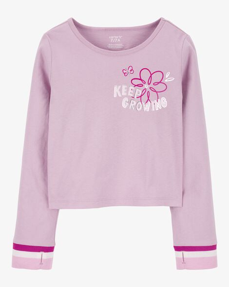  Product image 1 of Kid Keep Growing Floral Foil Long-Sleeve Tee