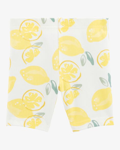  Product image 2 of Toddler Lemon Print Bike Shorts - Multi