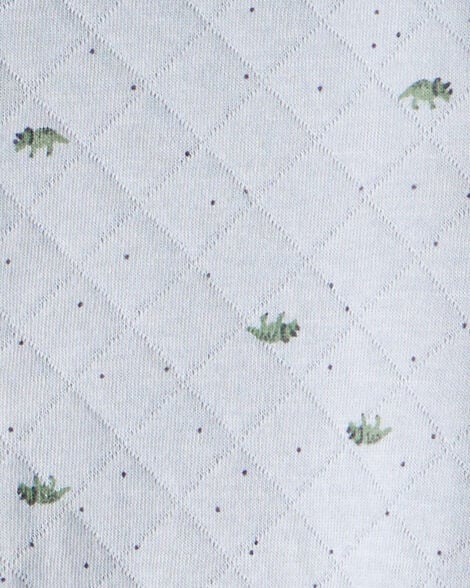 Product image 3 of Baby Boy Dinosaur Print Long-Sleeve Jumpsuit - Blue