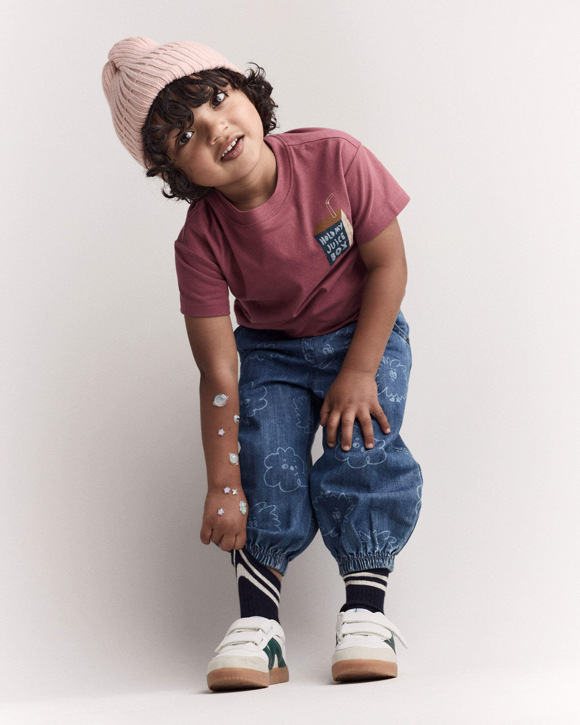 Toddler 'Hold My Juice Box' Short-Sleeve Relaxed Graphic Tee - Burgundy