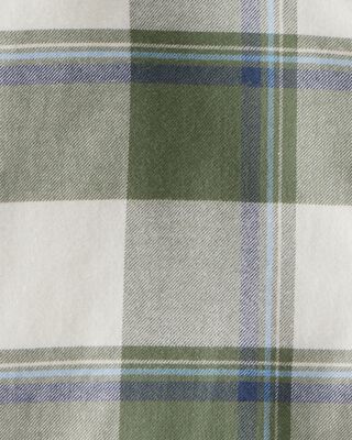 Product image 2 of Kid Plaid Layered-Look Button-Down Hooded Tee - Green