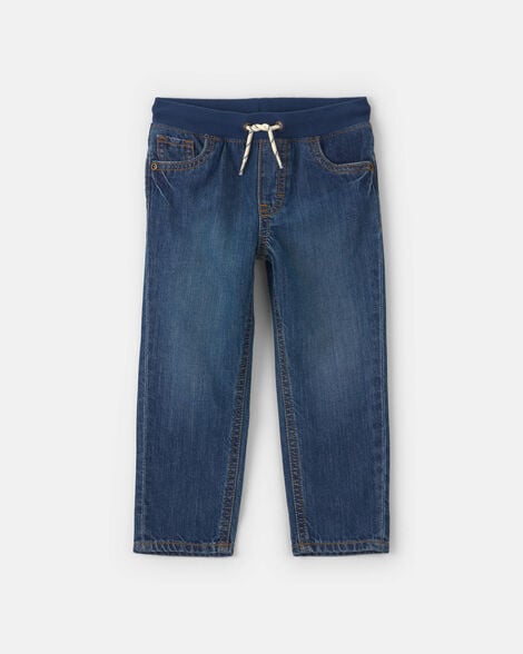Toddler Boy Denim Pull-On Jeans - Dark Wash