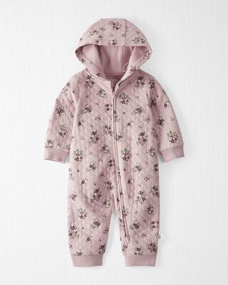 Product image 1 of Baby Quilted Double Knit Floral Pram Made with Organic Cotton