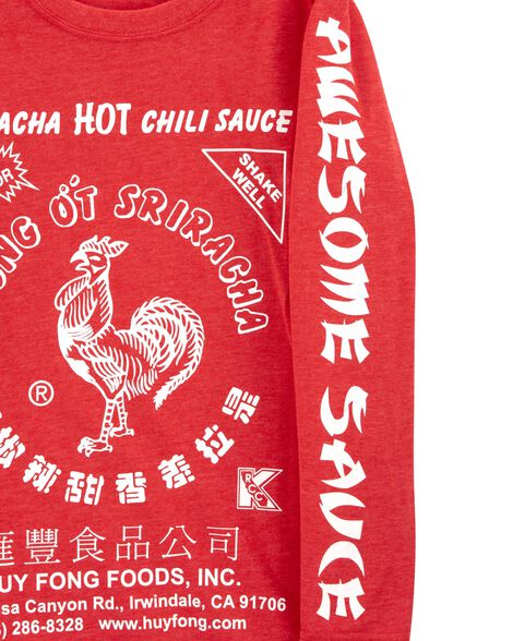 Product image 2 of Kid Sriracha Long-Sleeve Graphic Tee - Red