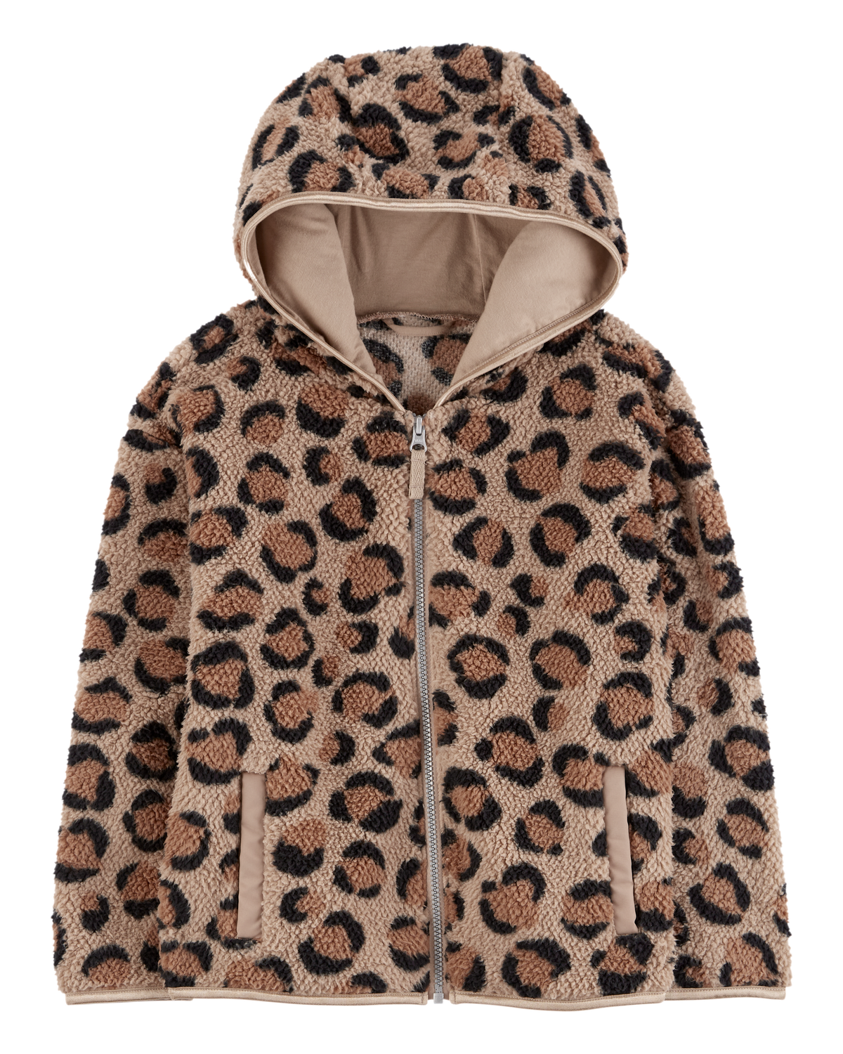 Kid Leopard Sherpa Hooded Zip Jacket Carter s Carter s