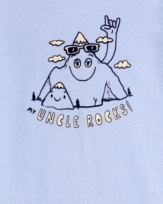 Product image 2 of Baby "Uncle Rocks" Short-Sleeve Bodysuit - Blue