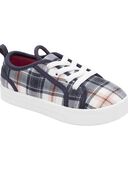 Plaid - Toddler Plaid Canvas Sneakers, Selected