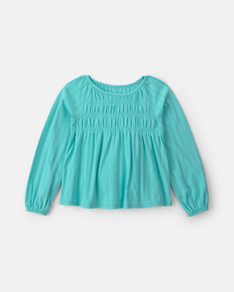 OshKosh B'gosh Girls Long-Sleeve Peplum Top 10 Blue