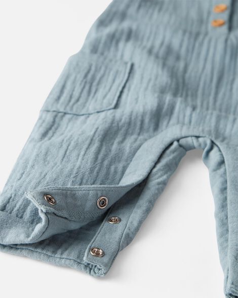  Product image 3 of Baby Organic Cotton Gauze Overalls