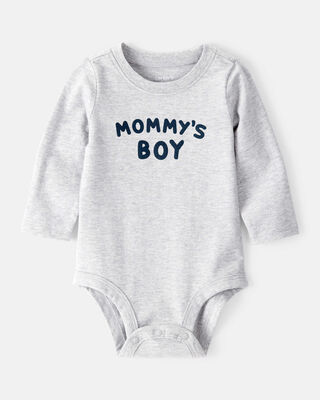 Baby Boy Abuela Long-Sleeve Graphic Bodysuit - Blue
