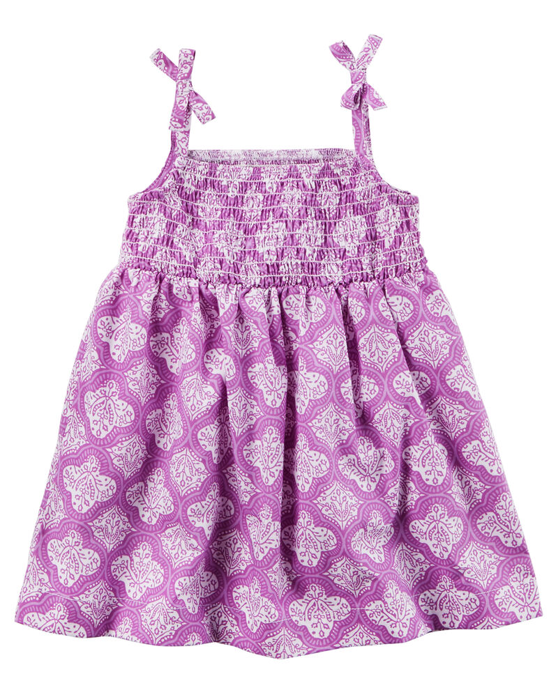 Geo Print Smocked Dress Carters Com