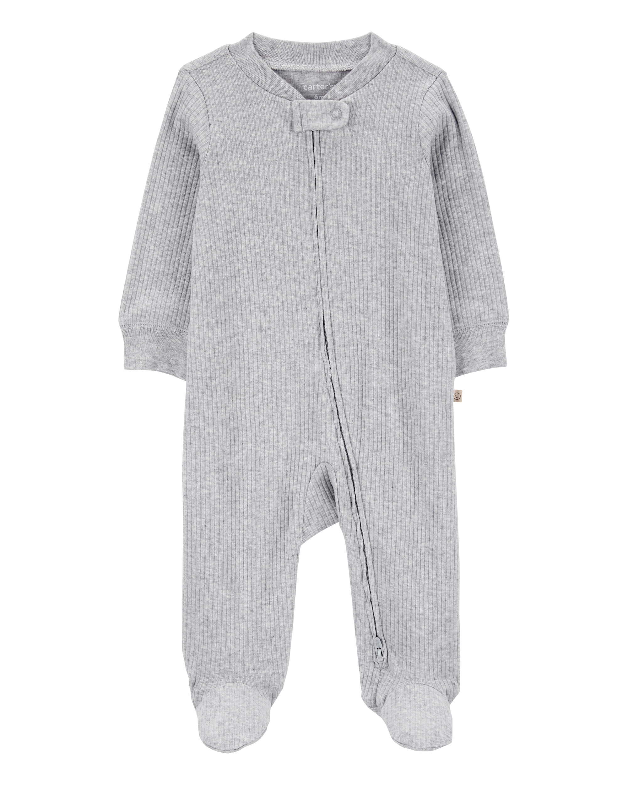 Baby 2-Way Zip Ribbed Sleep & Play Pajamas