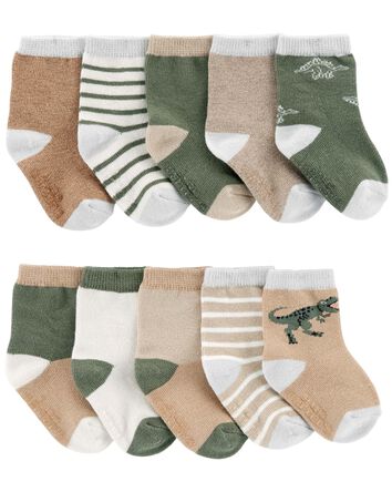 Baby 10-Pack Dinosaur Socks