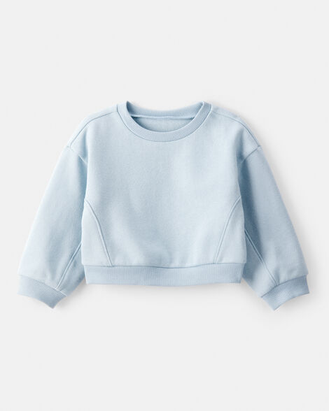 baby girl daydream fleece long-sleeve pullover sweatshirt - blue