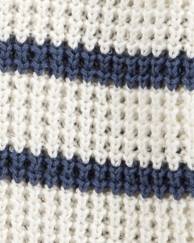 Product image 2 of Baby Striped Button-Front Sweater Knit Cardigan - Cream