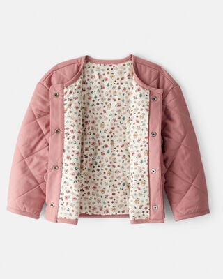 Product image 2 of Toddler Girl Quilted Long-Sleeve Fashion Jacket - Pink