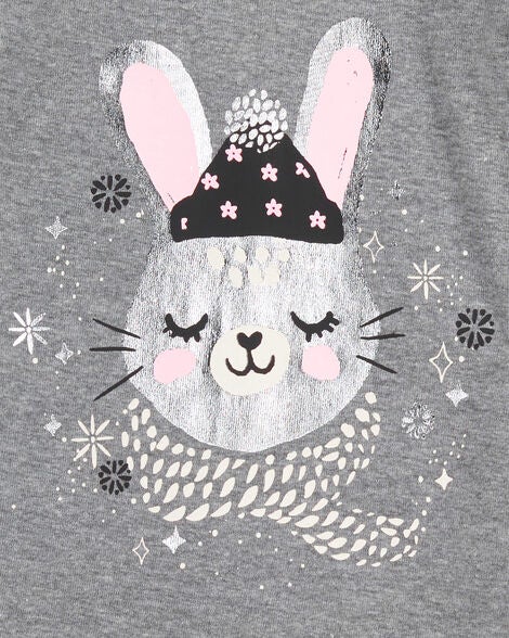  Product image 2 of Baby 4-Piece Snow Bunny Cotton Blend Pajamas