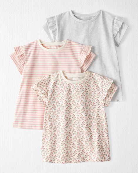  Product image 1 of Toddler 3-Pack Organic Cotton Flutter-Sleeve Tees