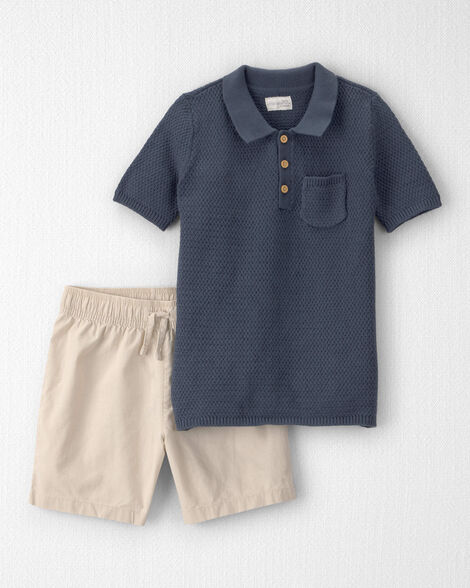 Boys 2-Piece Organic Cotton Top & Short Set